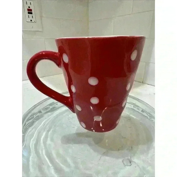 Maxwell & Williams Australia Stoneware Mug - SPRINKLE - Red White Dots - Picture 1 of 9